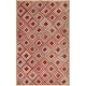 preview thumbnail 17 of 33, SAFAVIEH Cape Cod Elfie Handmade Jute Area Rug 4' x 6' - Natural/Red - Rectangle