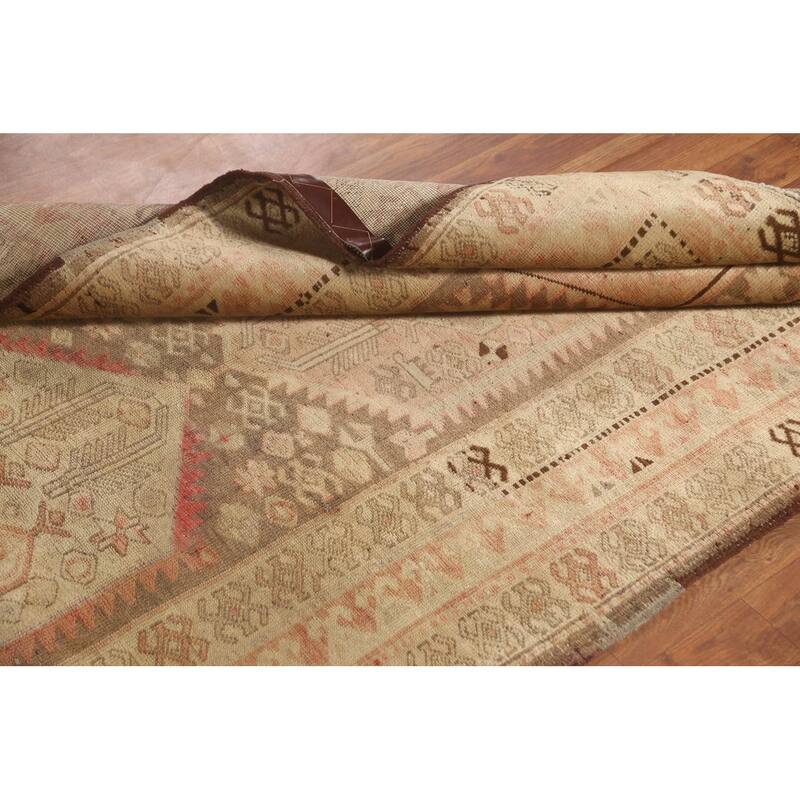 Ardebil Persian Antique Runner Rug Hand-Knotted Wool Carpet - 3'6" x 9'11"