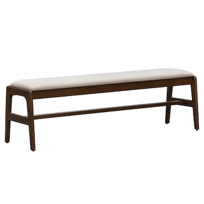 Maya Upholstered Solid Wood Bench