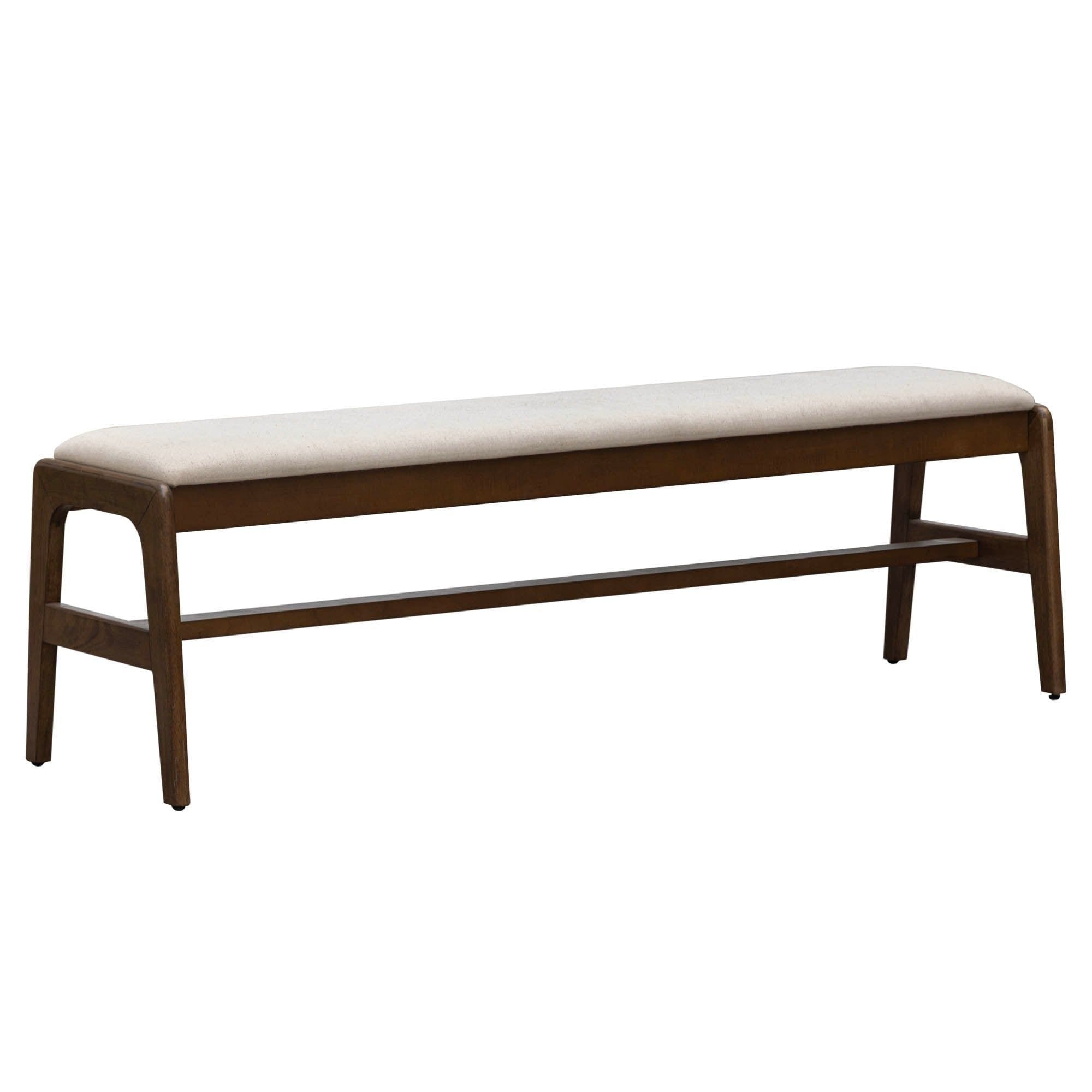 Maya Upholstered Solid Wood Bench