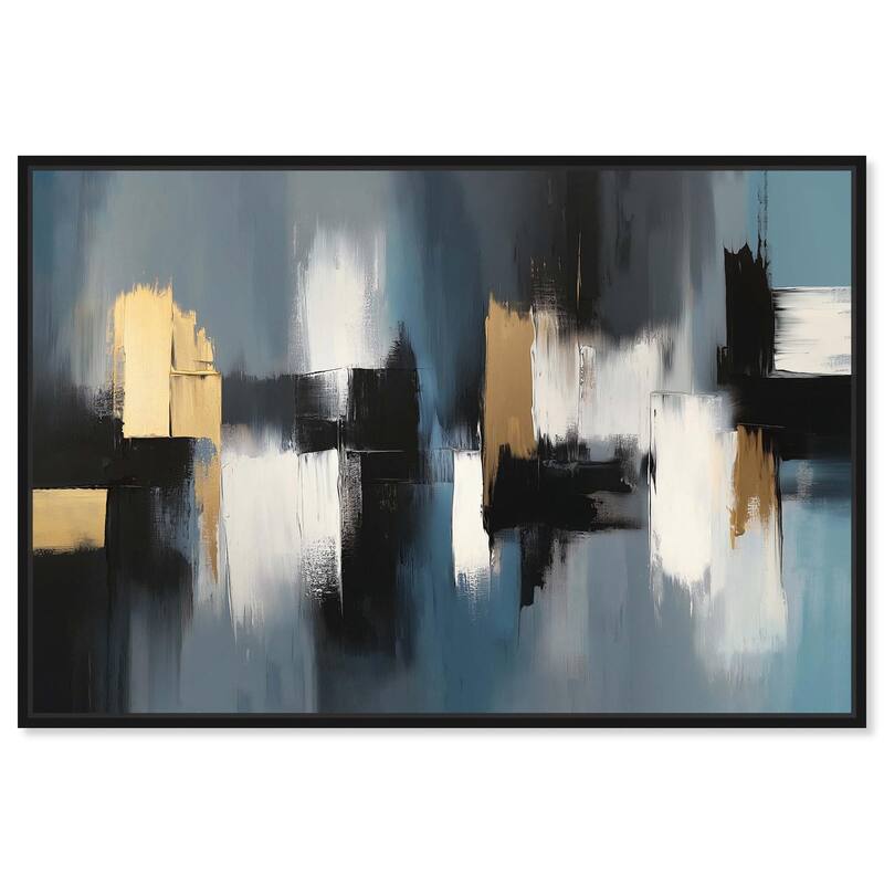Within Blues Canvas by Art Remedy - Black - 36" x 24"