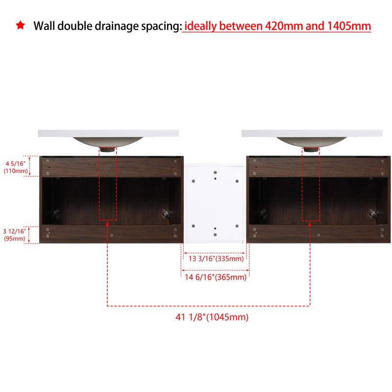 60 Inch Bathroom Vanity with Soft Close Doors, Resin Sink, Ample Storage and Matching Small Shelves (KD Packing)