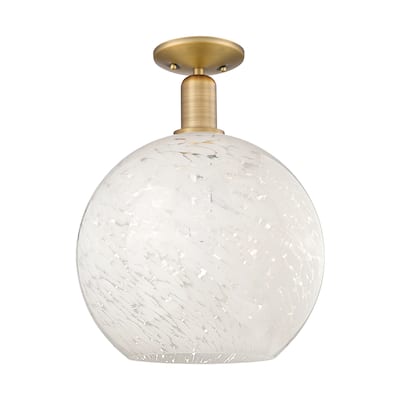 Innovations Lighting 716-1C-15-12 White Mouchette Semi-Flush White