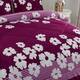 3-Piece Floral Printed Sherpa-Backing Reversible Comforter Set