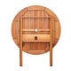 preview thumbnail 3 of 3, Amazonia Outdoor Patio Wood Round Bistro Table - 1pc