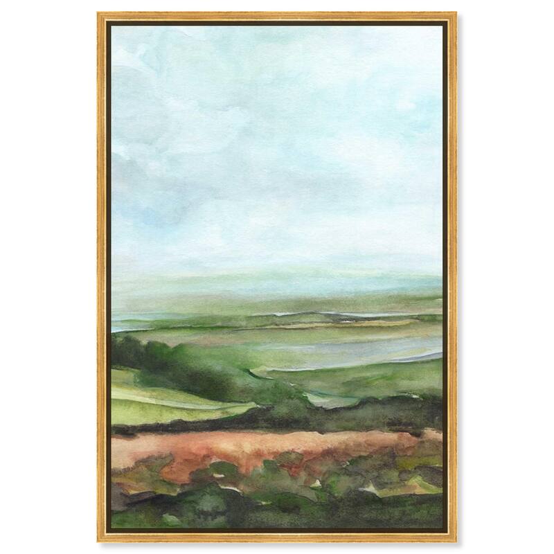 Watercolor Horizon Canvas by Art Remedy - Gold - 24" x 36"