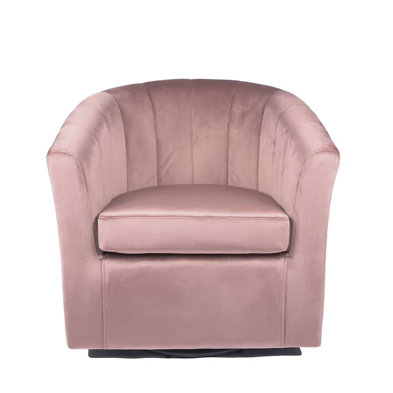 Carson Carrington Junsele Velvet Upholstery Swivel Accent Club Chair