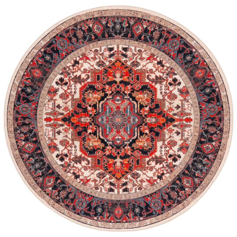 SAFAVIEH Journey Machine Washable Slip Resistant Kristi Oriental Medallion