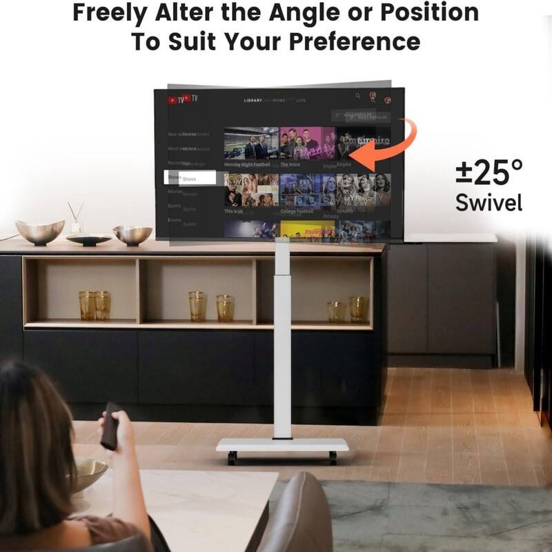 Mobile TV Cart Rolling TV Stand