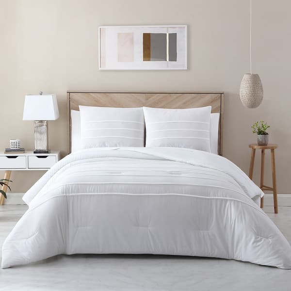 Avery HomeGrown Cotton Lyocell Pleated Comforter Set Bed Bath