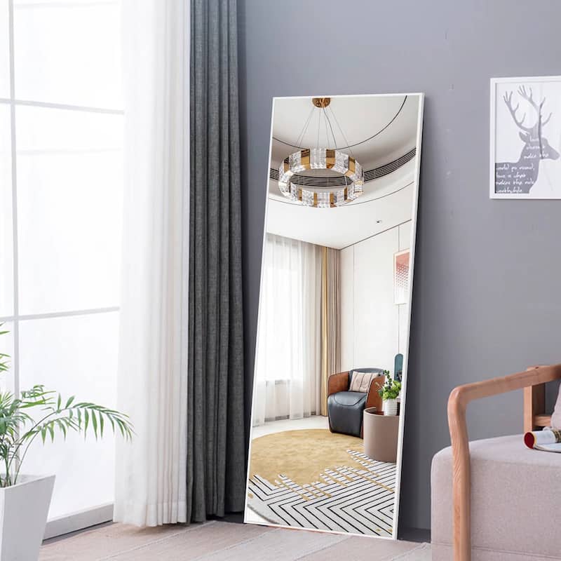 Dovelina Modern Full Length Floor Mirror - Freestanding Vanity Mirror for Bathroom or Living Space