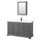 Option Dark Gray / White Quartz Top / Matte Black