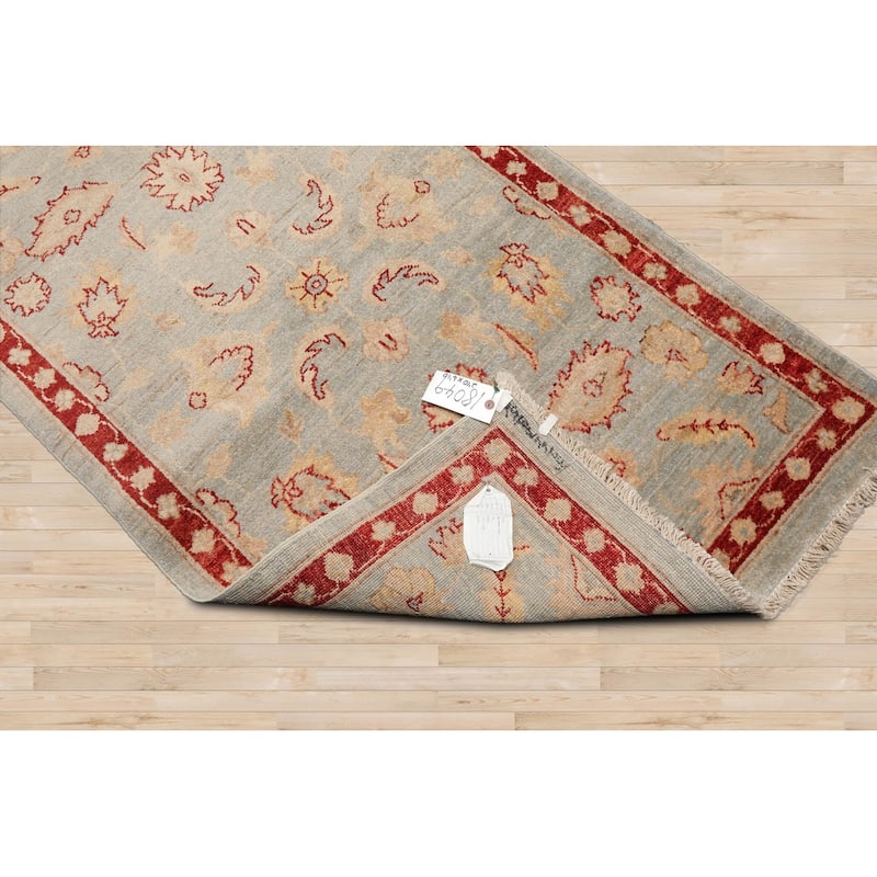 3x5 Hand Knotted Blue Chobi Peshawar Wool Traditional Oriental Area Rug - 2' 10'' x 4' 10''