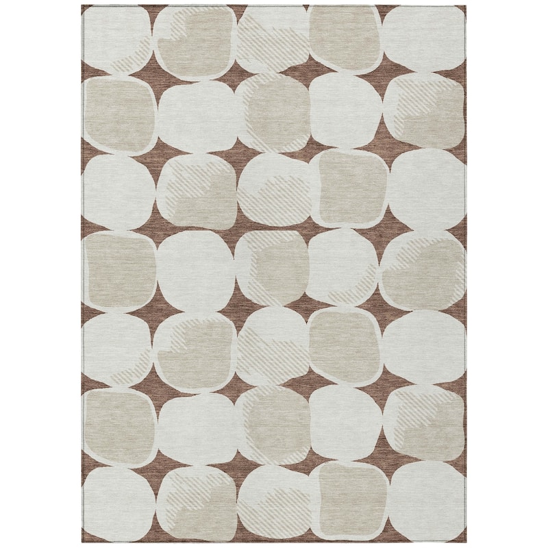 Machine Washable Indoor/ Outdoor Chantille Modern Puffy Rug