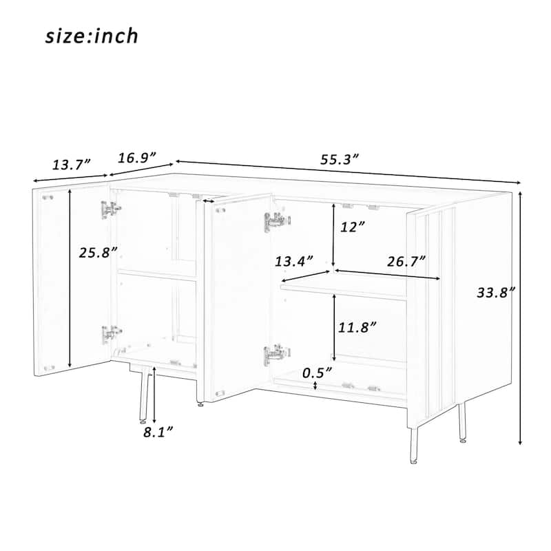 Modern Cabinet with 4 Doors