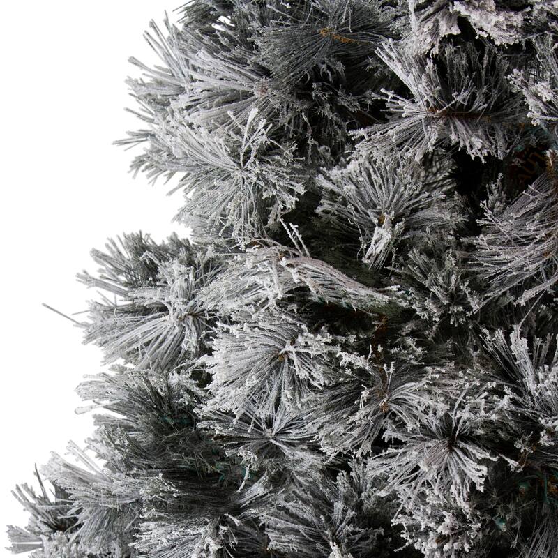 Flocked Black Spruce Artificial Christmas Tree - Unlit