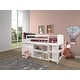 preview thumbnail 2 of 12, Donco Kids Twin Louver Low Loft in White with Optional Case Goods 3 Drawer Chest and 2 Bookcases