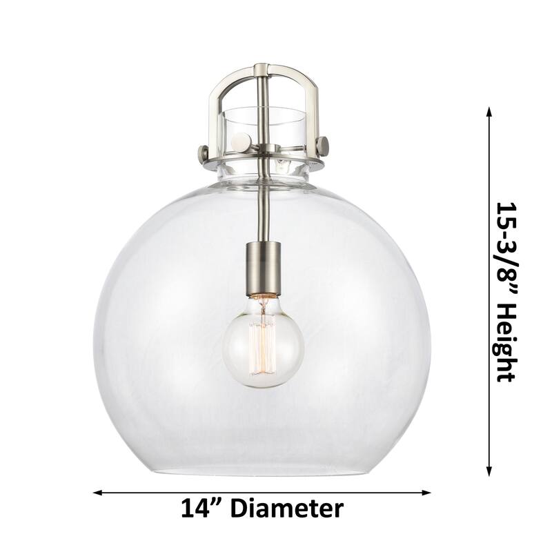 Innovations Lighting Newton Sphere - 1 Light 14" Stem Hung Pendant