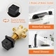 preview thumbnail 7 of 11, Deck Mount Tub Faucet With Hand Sprayer Brass Roman Bathtub Faucet Modern Waterfall Tub Filler With Handheld Showe