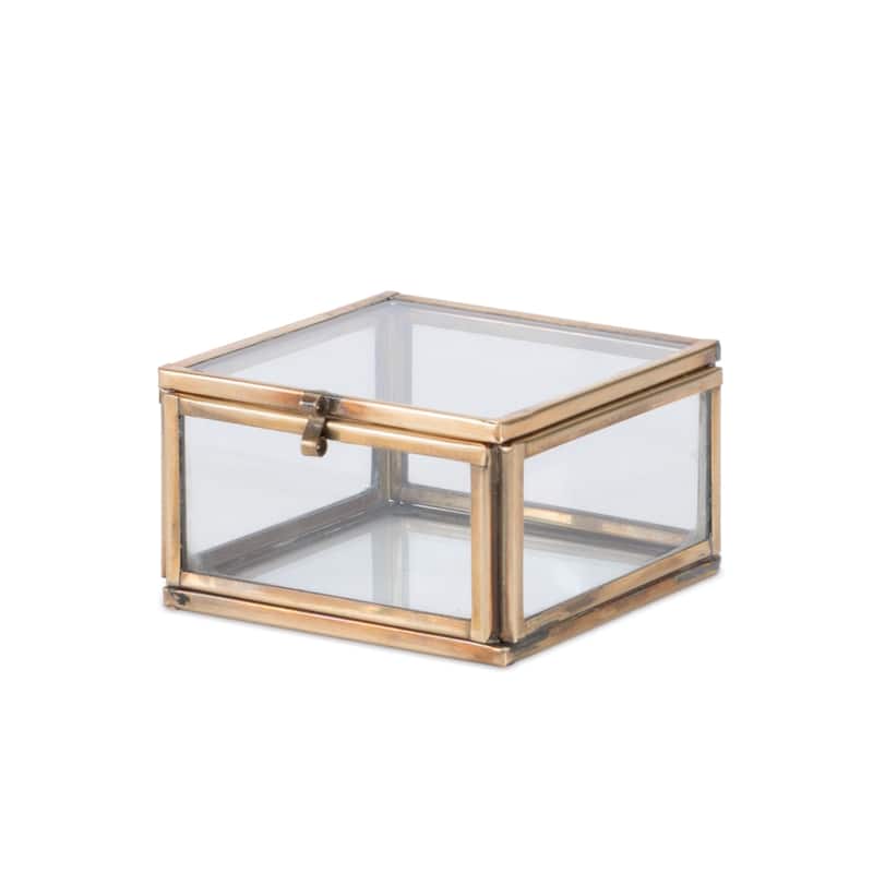 Square Framed Decorative Boxes - 4" - Set of 2