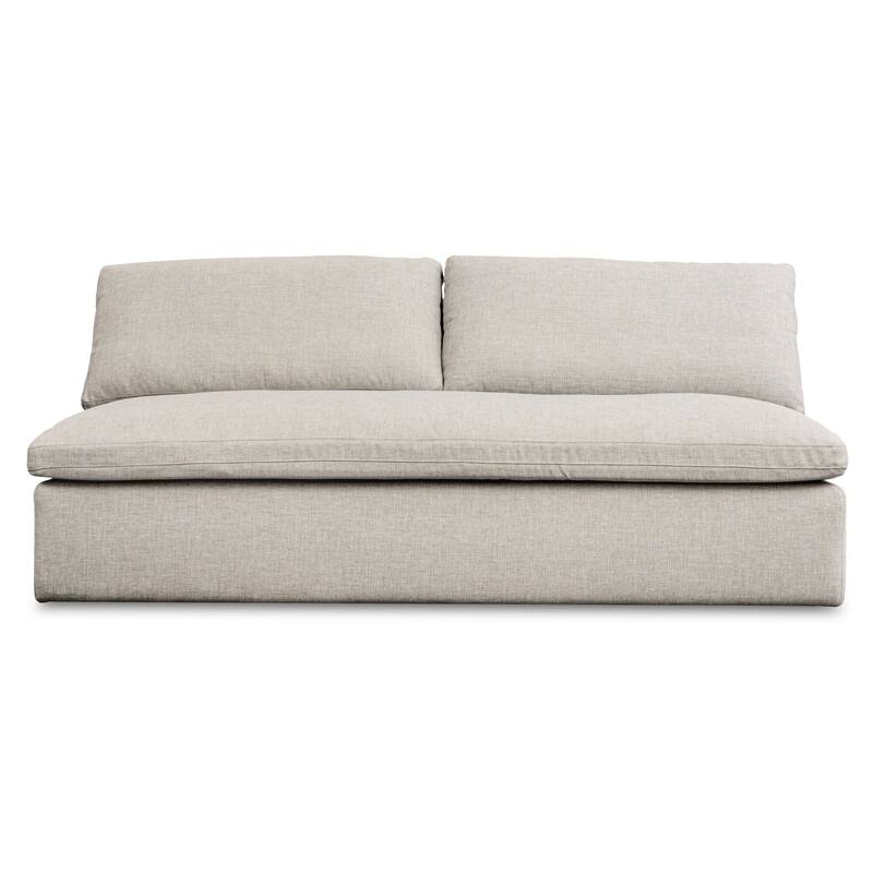 NADAAL STUDIOS Odessa, Outdoor Sofa With Weather-Resistant Performance Fabric - 74"W x40"D x35.8"H - Light Grey