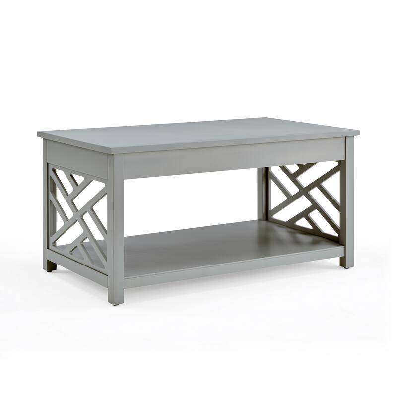 Porch & Den Altadena 3-piece Coffee Table and Two End Tables with Tray Shelf