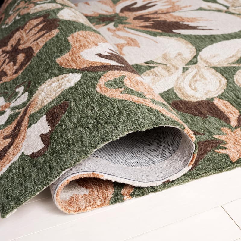 SAFAVIEH Handmade Jardin Florinka Floral Wool Rug