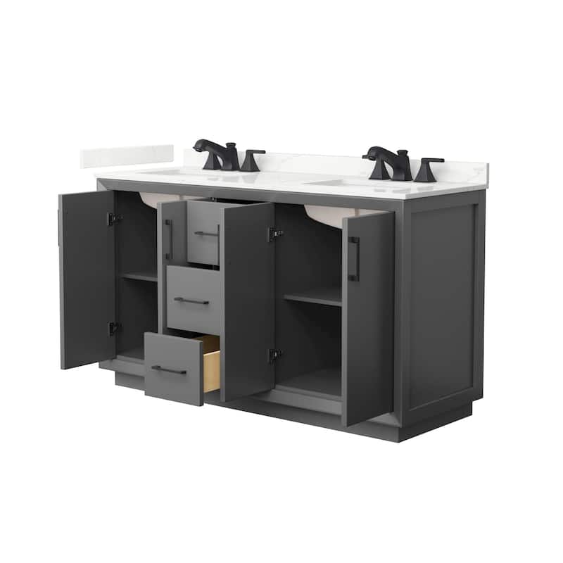 Wyndham Collection WCF414160D-QTZ-US3MXX Strada 60" Free Standing