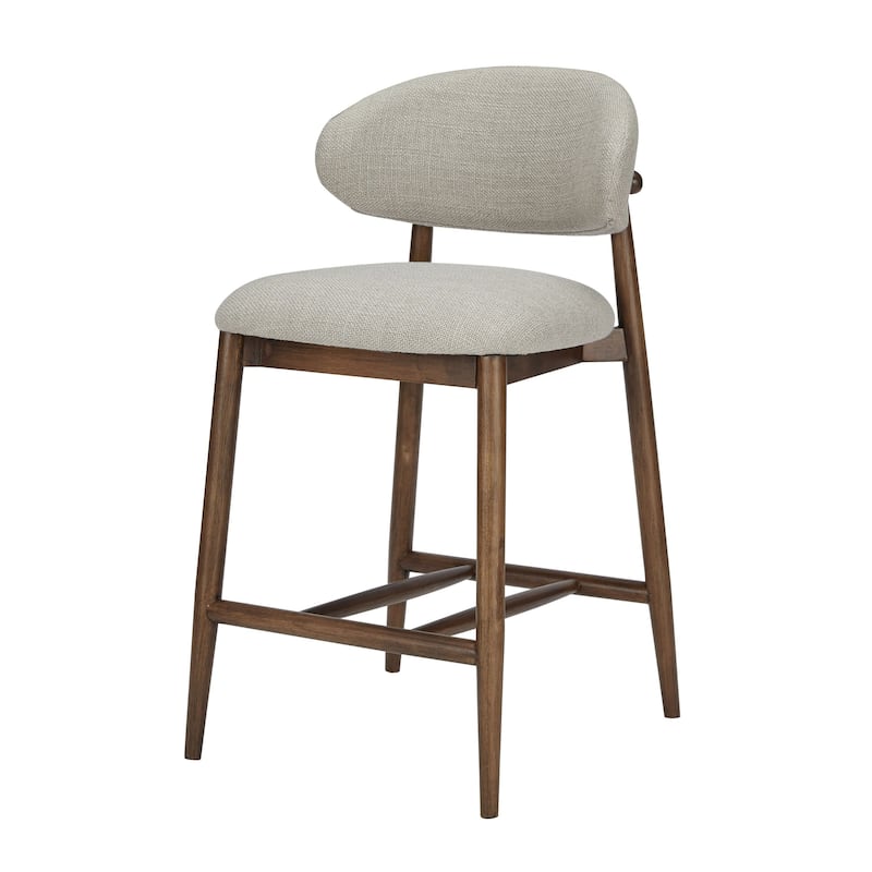Modrest Blum Modern Beige Linen Counter Chair