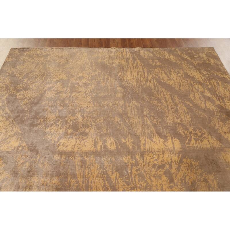 All-Over Abstract Area Rug Hand-Knotted Wool Carpet - 7'7"x 9'8"