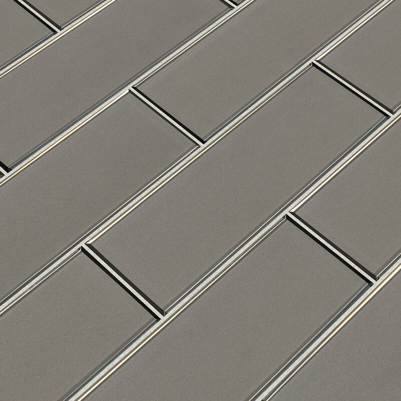 Ackland AKM-G-RI4X12TL-CA Rivella - 4" x 12" Glass Solid Wall Tile -