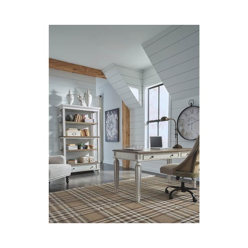 Signature Design by Ashley Realyn Casual Bookcase Two-tone - 45" W x 16" D x 74.5" H