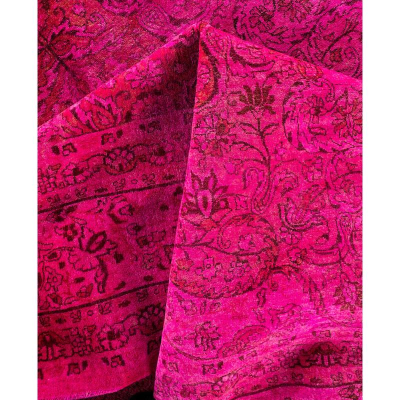 Overdyed One-of-a-Kind Hand-Knotted Area Rug - Pink - 8' 2" x 10' 4"