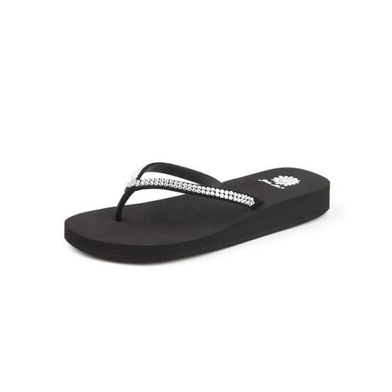 yellow box stormy flip flops