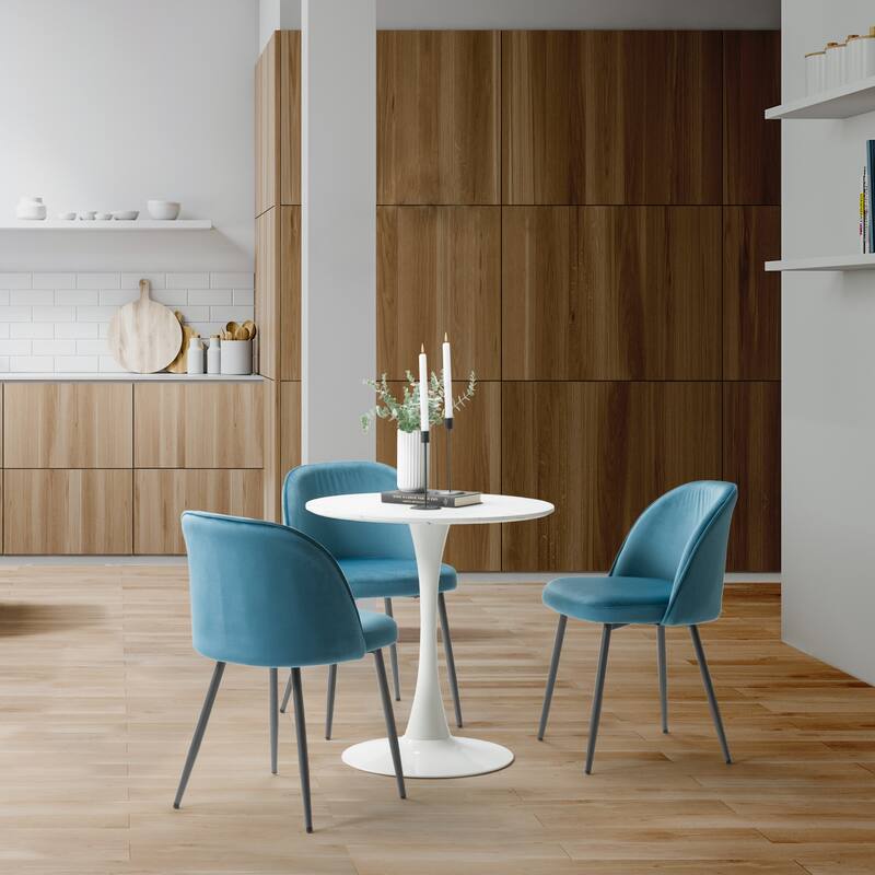 4 Piece Ivo Pedestal Bistro Dining Set with Chairs