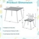 preview thumbnail 3 of 8, Gymax 3 Pieces Kids Table & Chairs Set Children Wooden Furniture Set