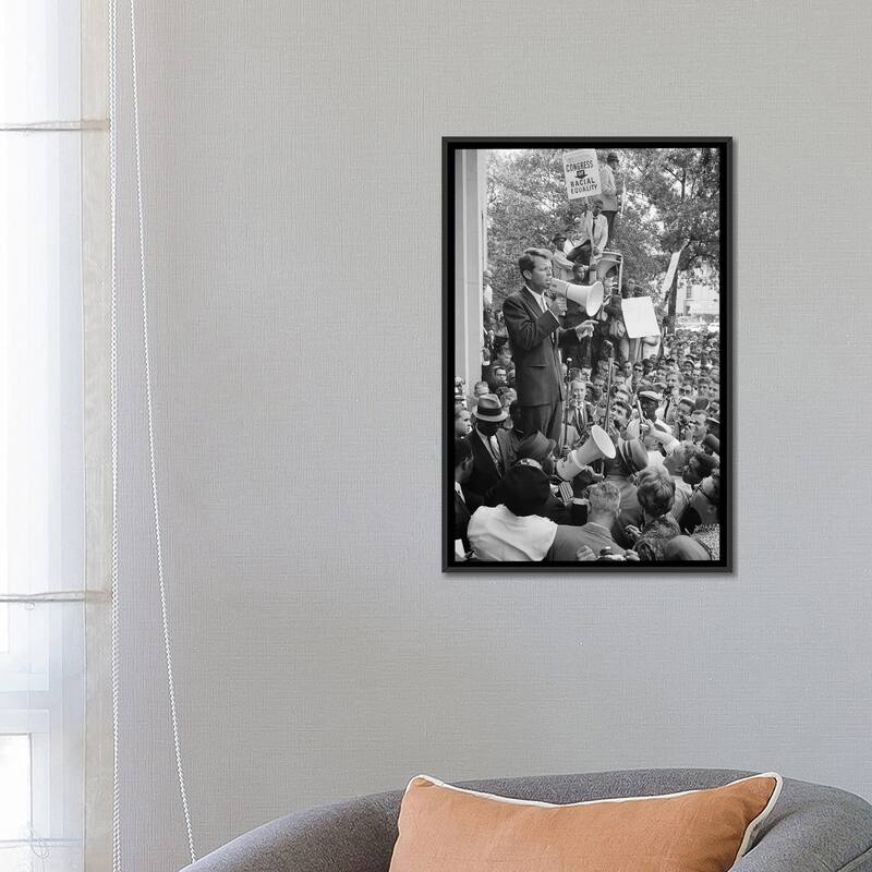 iCanvas "Robert F Kennedy" by Warren K. Leffler Framed Canvas Print