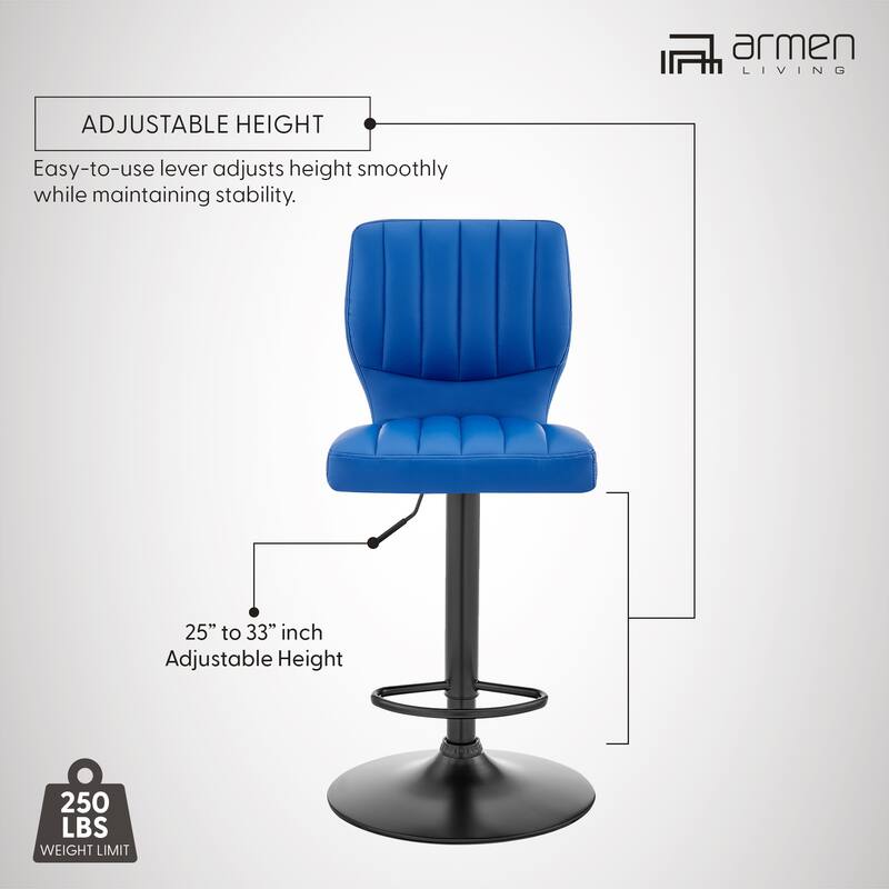 Bardot 25" Adjustable Swivel Bar Stool