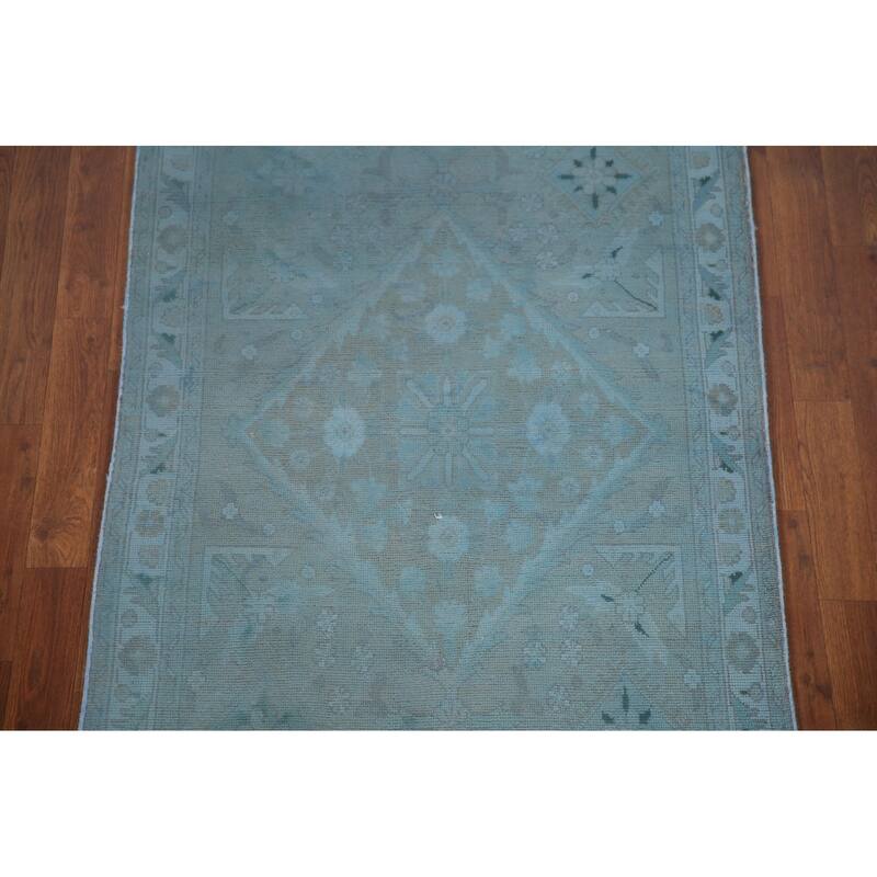 Hand-knotted Traditional Tabriz Persian Runner Rug Vintage Wool Carpet - 3'2" x 11'6"