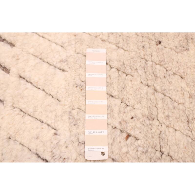 ECARPETGALLERY Hand-knotted Tangier Cream Wool Rug - 5'1 x 8'3