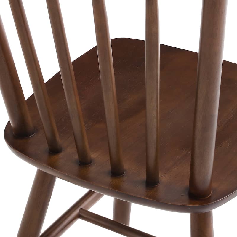 Set of 6 Farmhouse Wooden Kitchen Chairs - N/A