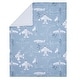 preview thumbnail 5 of 6, Bedtime Originals Little Aviator Blue/White Airplane Soft Fleece Baby Blanket