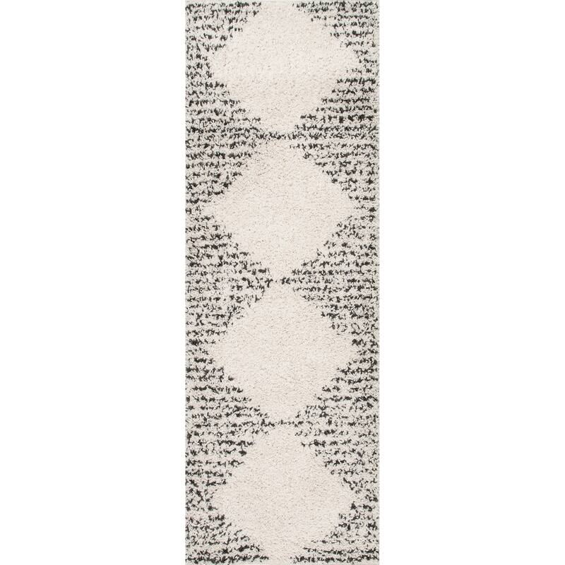 Nuloom Geometric Scarlette Abstract Diamonds Soft Shag Area Rug