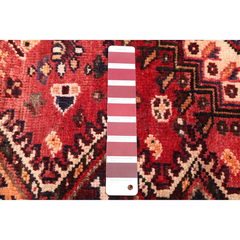 ECARPETGALLERY Hand-knotted Melis Vintage Red Wool Rug - 4'3 x 9'4