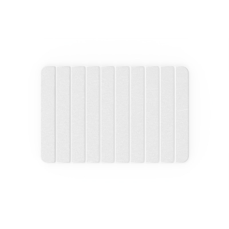 Diatomite Quick Dry Stone Medium 24" x 15" Bath Mat - White