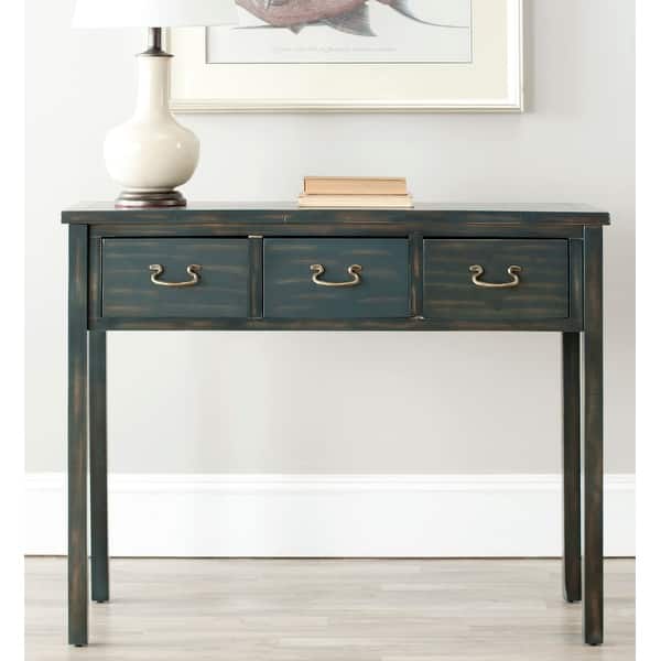 slide 1 of 4, SAFAVIEH Cindy Teal Console Table
