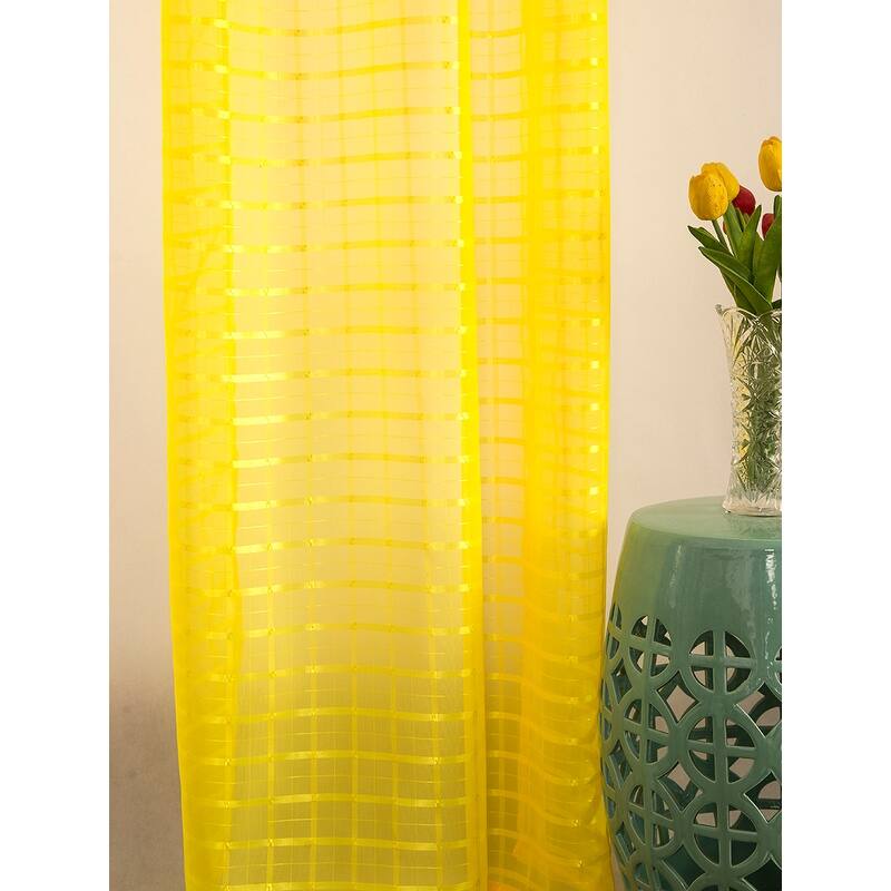 Porch & Den Modena Box Voile 90-inch Grommet Curtain Panel