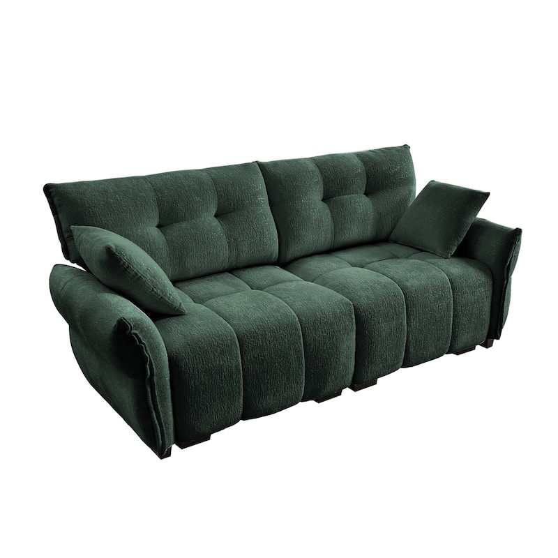 Modern 2-Seater Loveseats Sofa with Throw Pillow