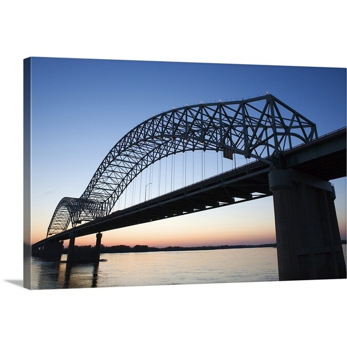 Shop Hernando Desoto Bridge Over The Mississippi River Memphis Canvas Wall Art Overstock 16470595