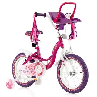 18 Inch Girls Bike with Doll Seat & Training Wheels